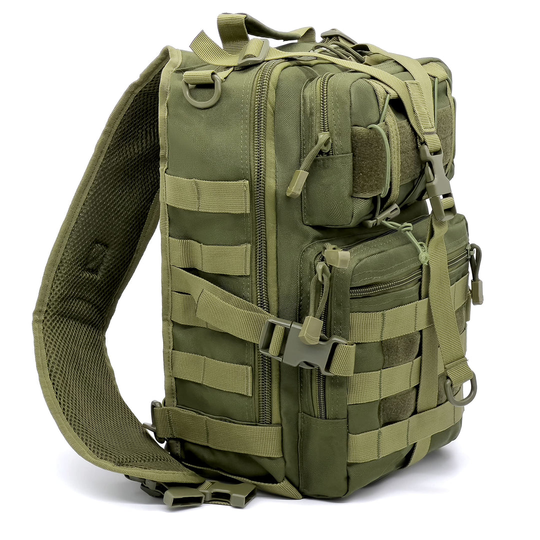 Alephnull Taktische Brusttasche Molle Wandern Daypack Sling Tasche Crossbody-Umhängetasche für Outdo