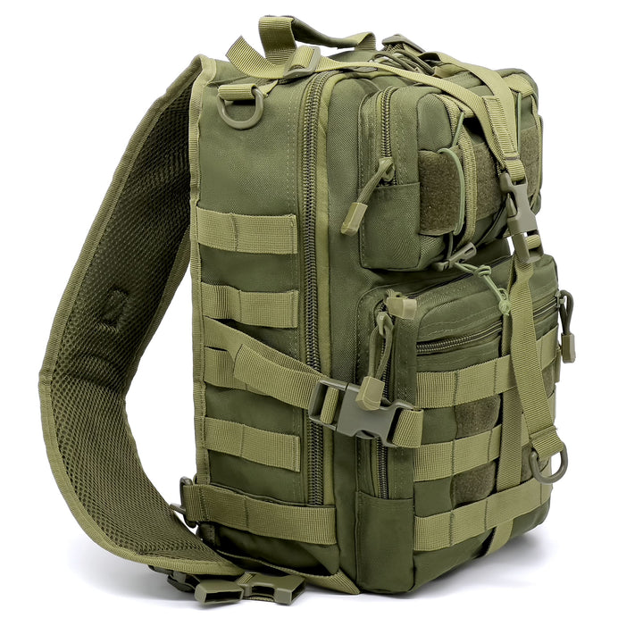Alephnull Taktische Brusttasche Molle Wandern Daypack Sling Tasche Crossbody-Umhängetasche für Outdo