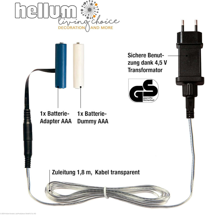 Hellum Batterie Adapter, 3V Netzteil Adapter Batterie-ersatz für AAA x 2 Stück Batterien, AAA x 2 Du