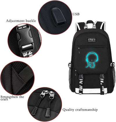 Asge Schulrucksack Jungen Teenager Nylon Gross Schultaschen Mädchen Ranzen Kinder Rucksäcke Druck Sc