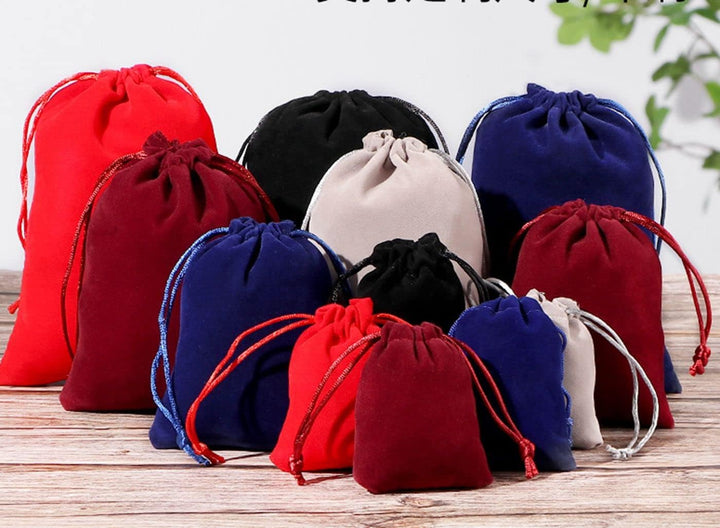 5Pcs 30cm*40cm Tunnelzug Schmuck Beutel Geschenksäckchen Gross Schmuckbeutel Samtbeutel mit Kordelzu