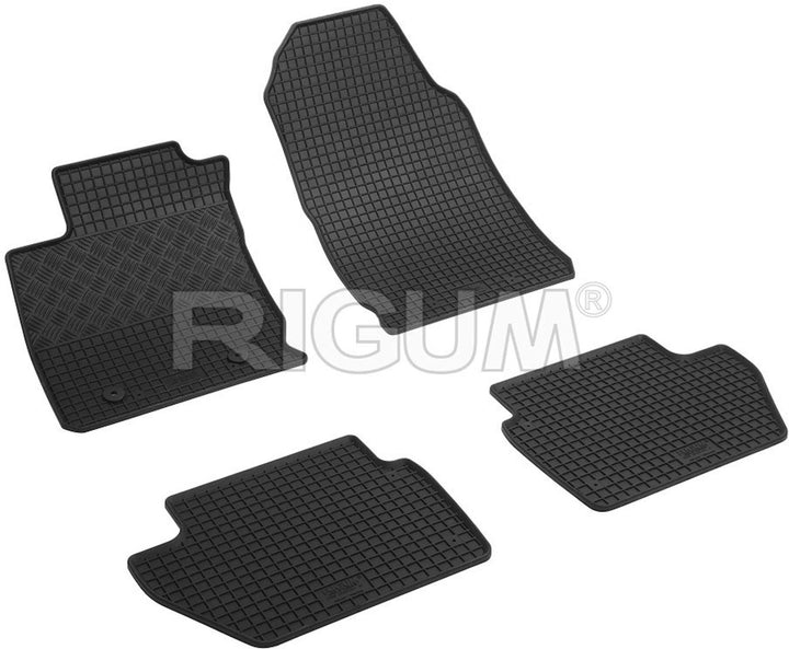 ilTappetoAuto® RIGUM904468 Fussmatten aus echtem Gummi, Schwarz