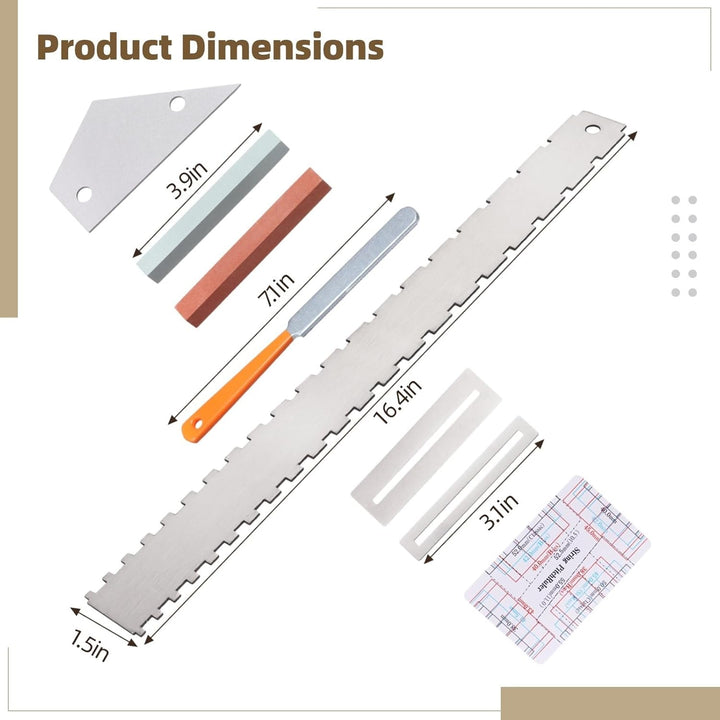 8 PCS Guitar Neck Straight Edge Kit, Gitarrenhals gekerbt gerade Kante Luthier Tool, Fret Rocker, Fr