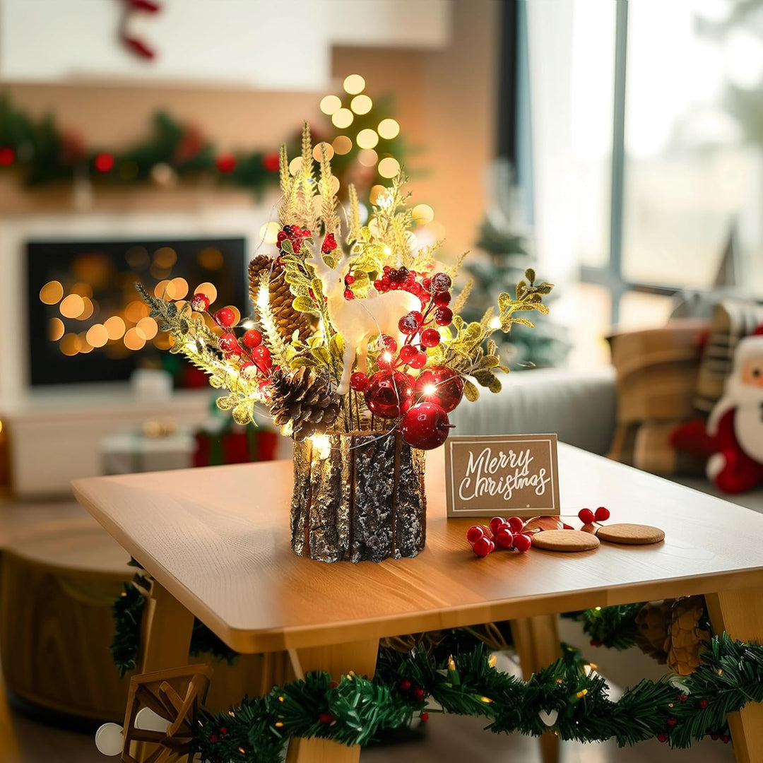 Klein Künstlich Weihnachtsbaum Weihnachten Deko - Mini Weihnachtsbaum Tannenbaum künstlich auf dem T