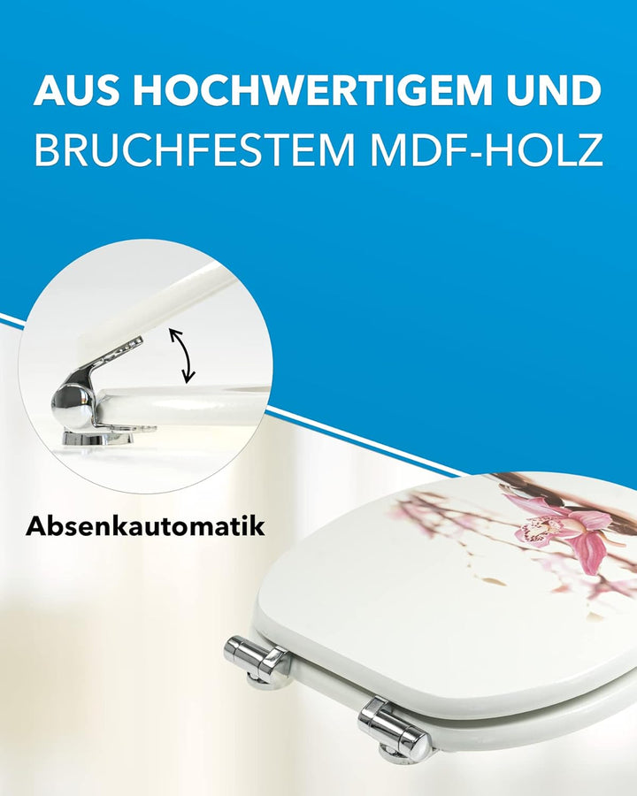 Xonic Design WC-Sitz - Premium Klo-Deckel - Toilettensitz mit Absenkautomatik - hochwertige Klobrill