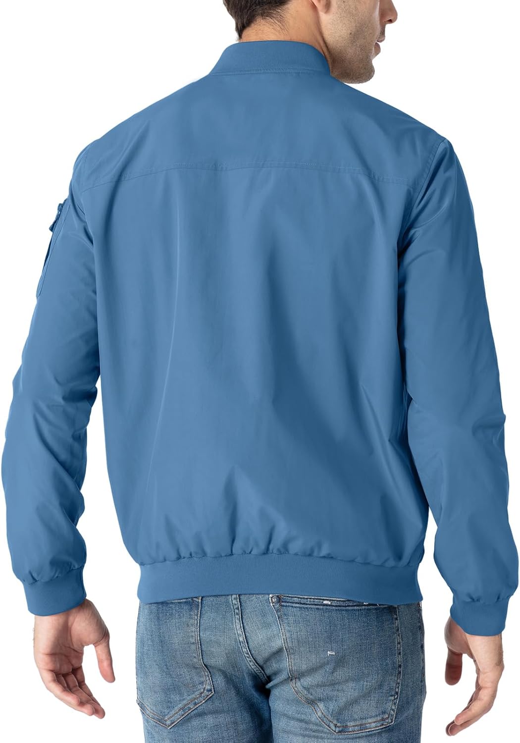 Herren Jacken Leichte Windbreaker Übergangsjacke Bomberjacke Frühling Herbst Fliegerjacke Stehkragen