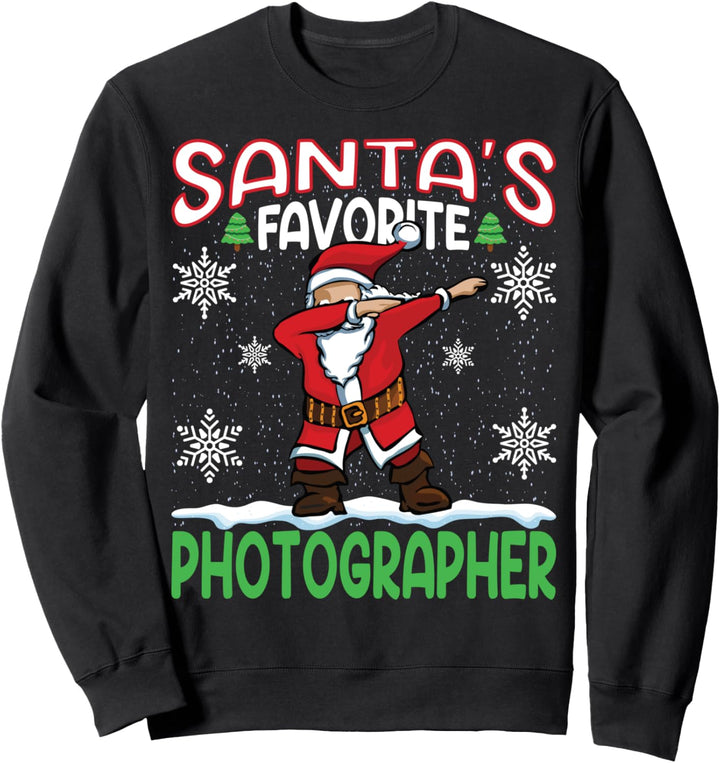 Dab Santa's Favorite Photographer Christmas Santa Dabbing Sweatshirt