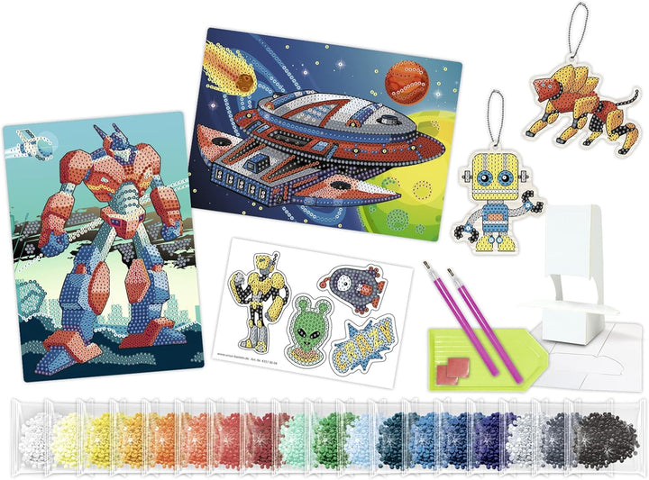 Ursus 43510004 - Diamond Painting Creative Set "Galaxy", Bastel-Set für Kinder zum kreativen Gestalt