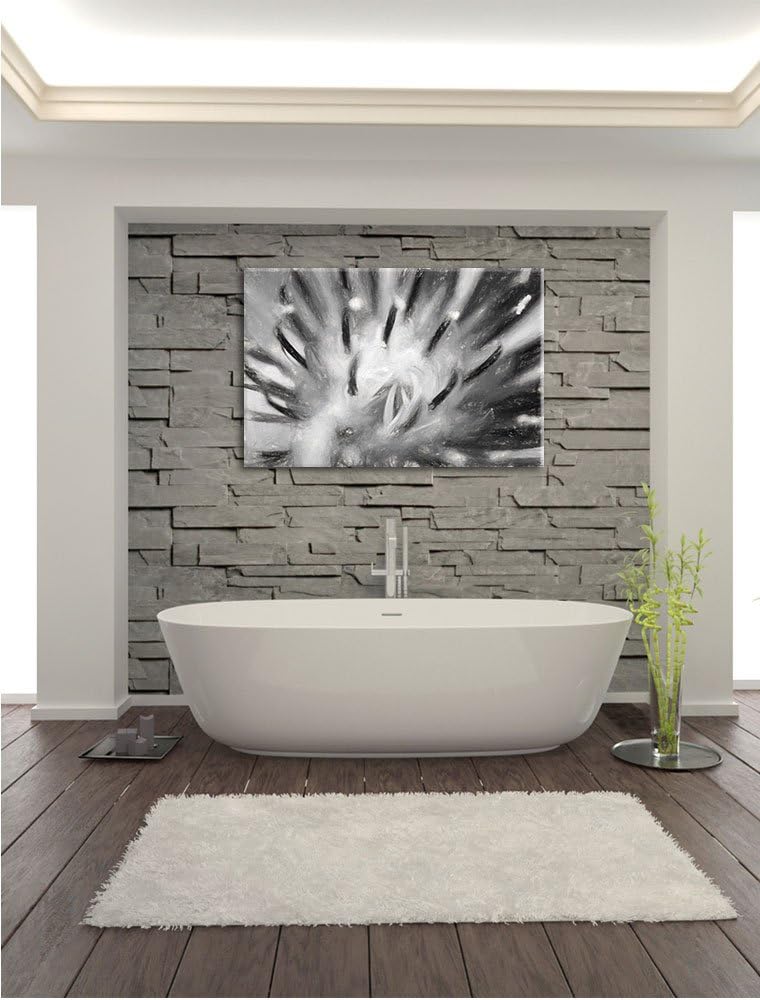 Pixxprint Blume im Fokus als Leinwandbild/Grösse: 100x70 cm/Wandbild/Kunstdruck/fertig bespannt, 100