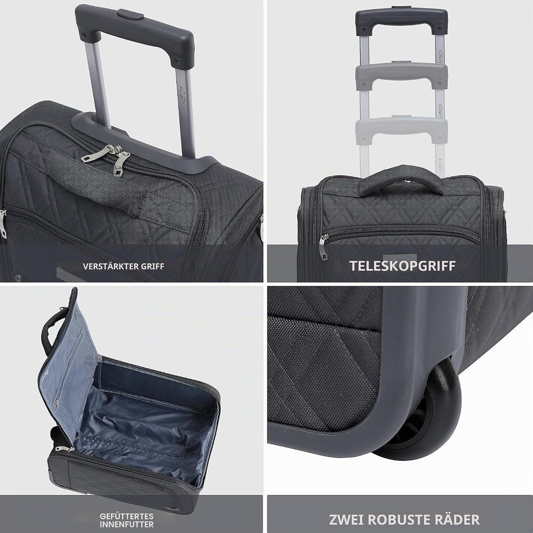 Flight Knight 45x36x20cm easyJet Underseat Carry On Non Priority Approved Handgepack Koffer - 2 Rade