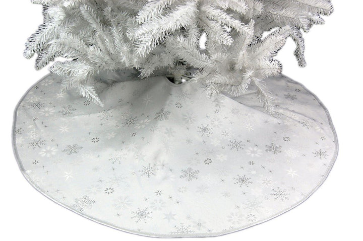 Hossner Baumdecke Weihnachten Sterne Silber Christbaumdecke Wende - Weihnachtsbaumdecke Baumschürze
