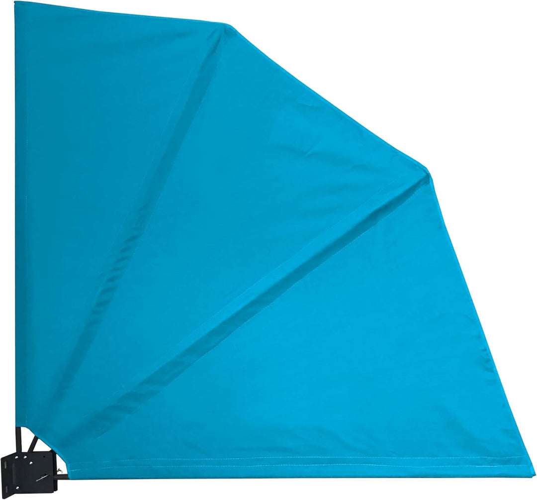 QUICK STAR Balkonfächer 115 x 115 cm Horizon Blue, Easy Mount Wandplatte, Balkon Sichtschutz Fächer