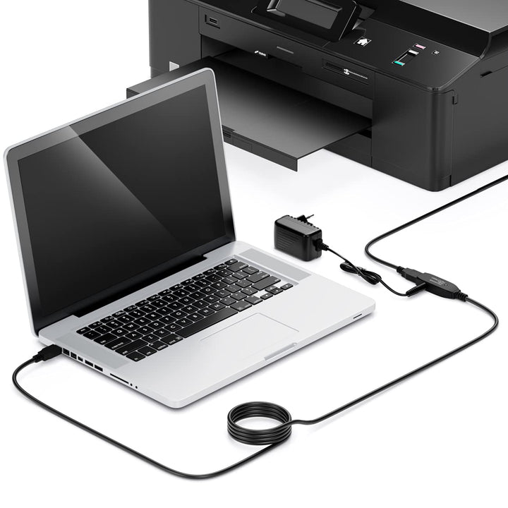 deleyCON 5m Aktives USB 3.0 Kabel Aktive Verlängerung mit 1 Signalverstärker &amp; Netzteil USB3.0 Repea