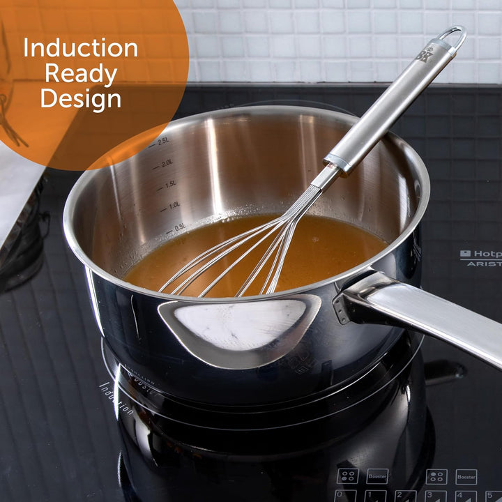 BK Bright 18/10 Edelstahl Topf Ø 20 cm, Professionelles Kochen, Unbeschichtet, 3-Ply, Bleiben-Kühl G