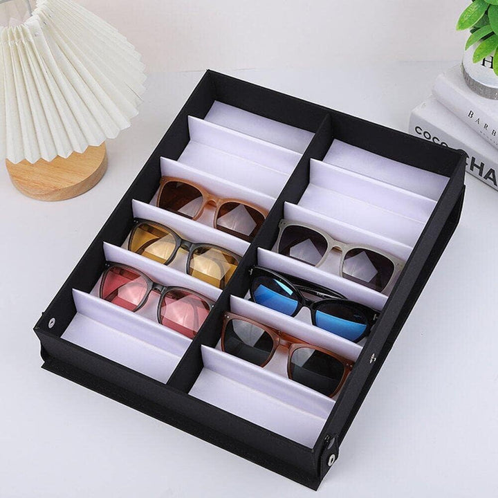 Ericetion 12-Slot Brillenablage - Sonnenbrillen-Display-Case, Brillenorganizer & Halter