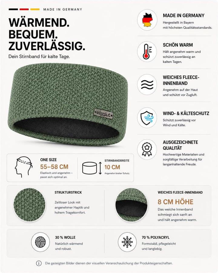 Eisglut Unisex Freeo Stirnband, Weiss, Einheitsgrösse, weiss