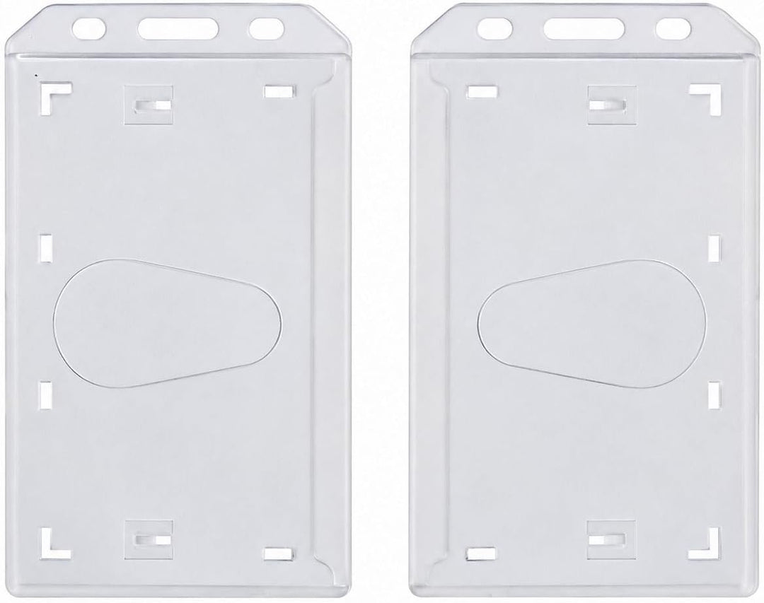 Waizmann.IDeaS® 50x Kartenhalter Ausweishülle Ausweishalter Hartplastik Polycarbonat Namensschild Da