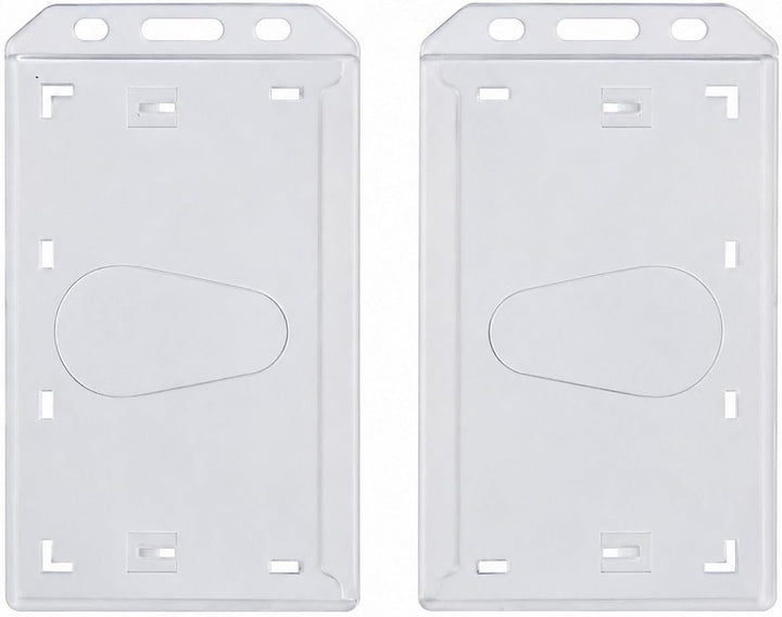 Waizmann.IDeaS® 50x Kartenhalter Ausweishülle Ausweishalter Hartplastik Polycarbonat Namensschild Da