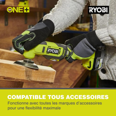 RYOBI 18 V ONE+ Akku-Multitool RMT18-0 (Oszilationswinkel 3,0°, Schwingzahl 0-20.000 min-1, variable