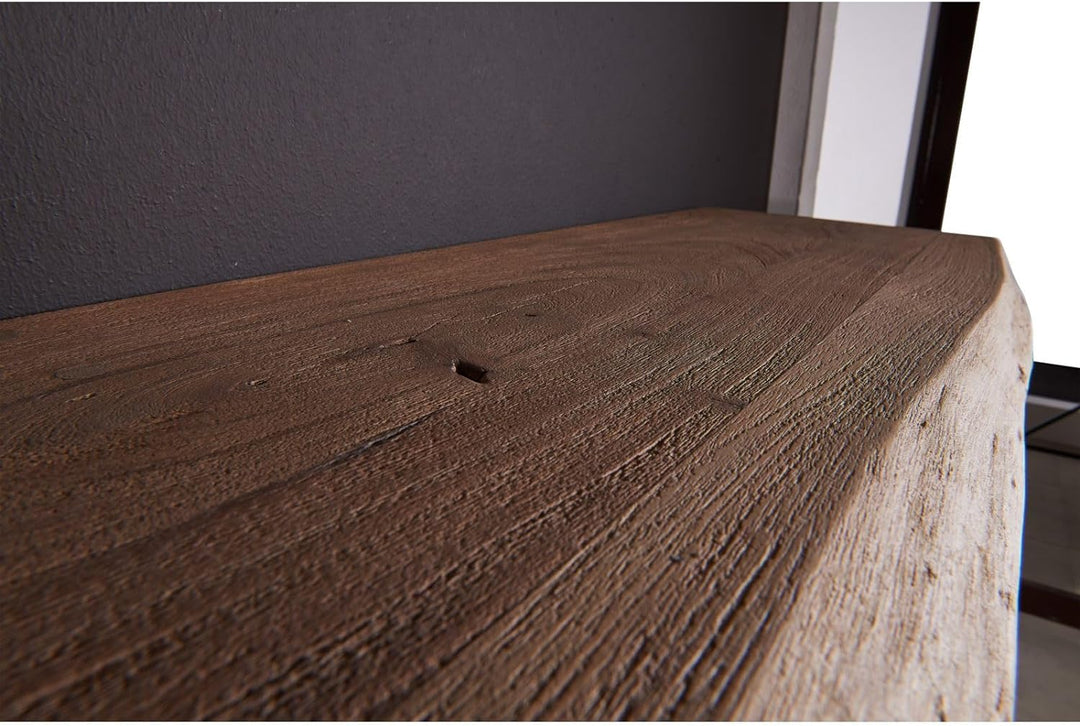 MASSIVMOEBEL24.DE Wandregal Akazie 90x30x18 Natural Stone lackiert Freeform #138