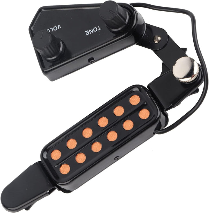 Gitarren-Tonabnehmer, 12 Löcher, magnetischer akustischer Tonabnehmer mit Lautstärke-Tuner-Set, Musi