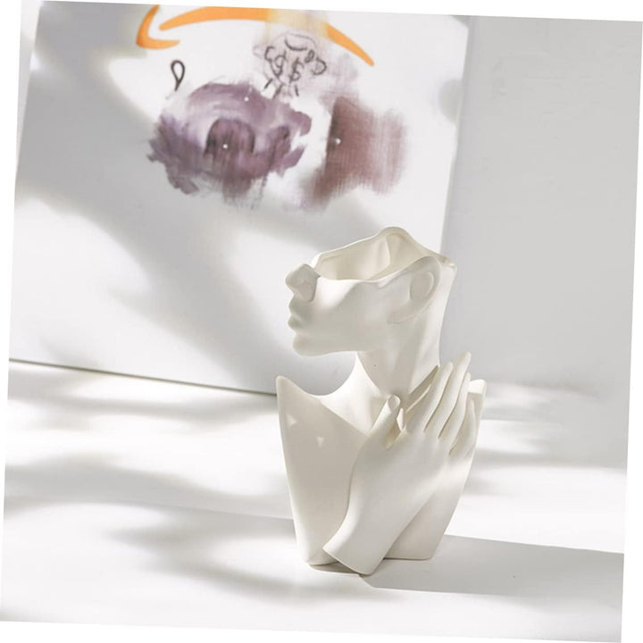 BESPORTBLE 1stk Menschliche Keramikvase Figur Blumentopf Vase Mit Blumenarrangement Moderne Vase Aus