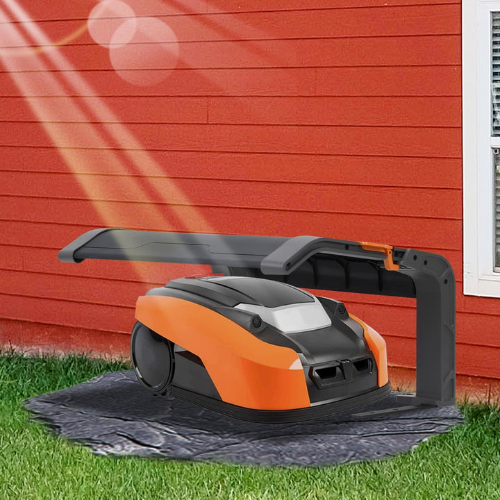Schutzüberdachung für Rasenroboter Klappbare Mähroboter Garage mit Dach und UV-Schutz, ideal gegen R