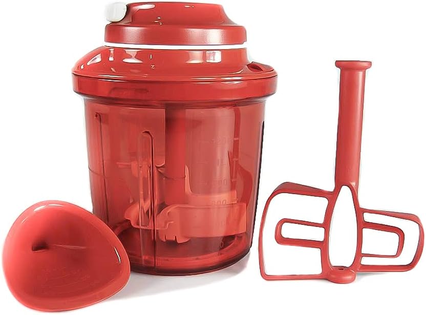 TUPPERWARE Chef Extra-Chef 1,35 L Rot D200 Chef in Einem zerkleinern Extra Chef