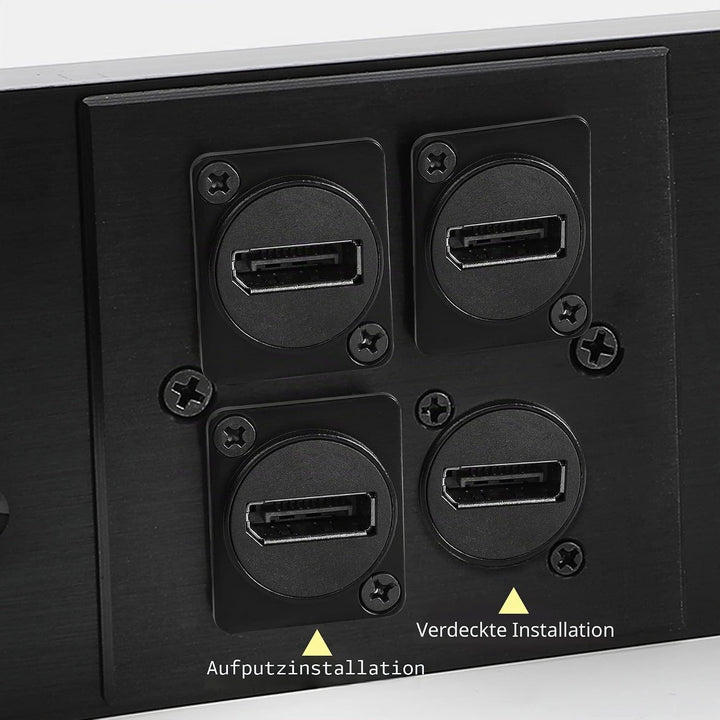 QIANRENON DP1.4 Panel Montage Adapter Anschluss 8K@60HZ Displayport DP Buchse auf Buchse Panel Gerad