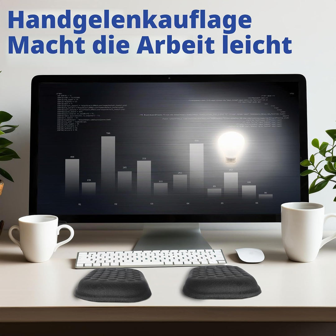 Gimars Wrist Rest Handgelenkauflage Ellbogenauflage Unterstützung für Tastatur und Maus, Memory-Foam