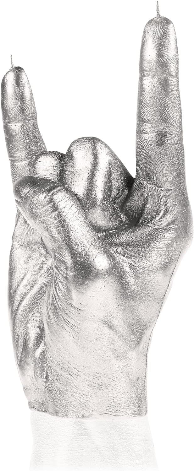 Candellana Hand RCK Kerze - Hand Figur - Coole Deko - Gothic Deko - Grunge Deko Kerze - Heavy Metal
