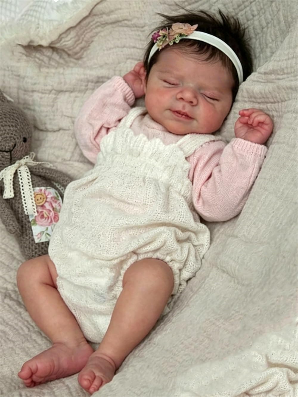 Zero pam Reborn Baby Vollsilikon Lebensecht-48CM Silikon Baby Mädchen, Babypuppen Wie Echt, Reborn P