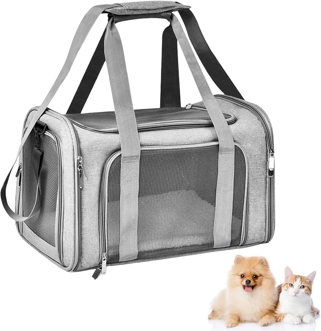40*25*25cm Katzentransporttasche Haustiertasche kleine, 3kg Faltbare Transportbox Katze mit Schulter