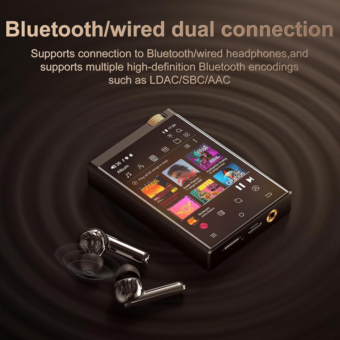 HiFi MP3 Player mit Bluetooth und WiFi, Oilsky 80GB tragbarer Android 9.0 Spotify MP3-Player, 2,8&