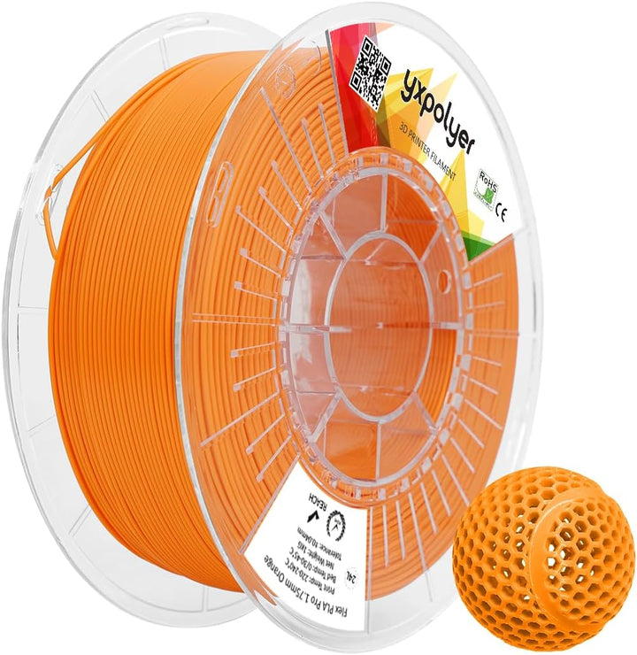 YXPOLYER Flexibles PLA Pro 3D-Drucker-Filament Schwarz für luftlose Basketbälle, leichtes und hochel