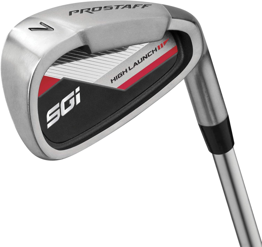 Wilson Golf 2019 Pro Staff SGI Herren komplettes Standard-Stahlpaket Golf-Set RH schwarz / rot, schw
