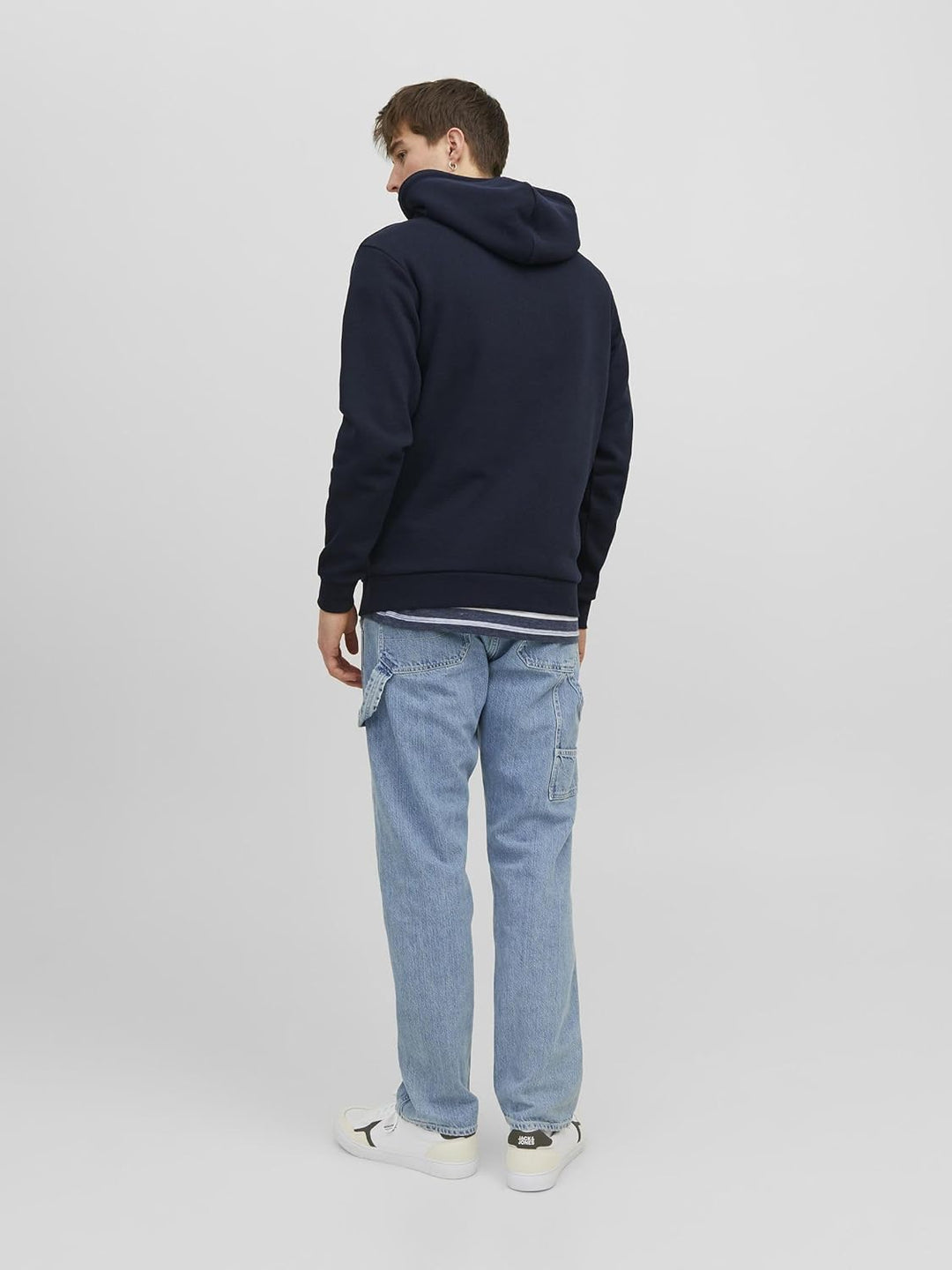 JACK & JONES Male Kapuzenpullover Einfarbig Kapuzenpullover XS Navy Blazer, XS Navy Blazer