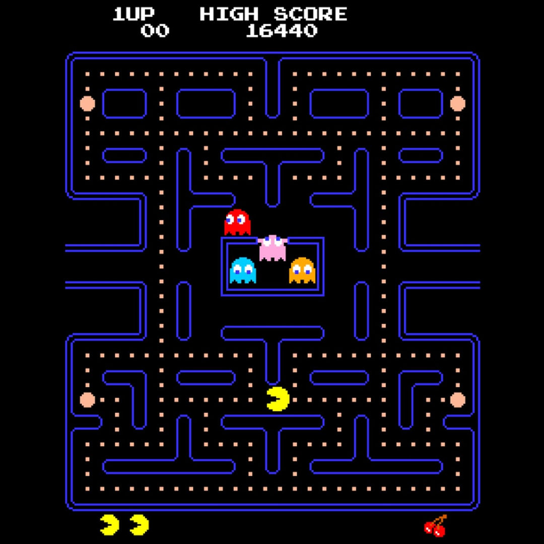 Fizz Creations PAC-MAN Plug & Play Retro Gaming Arcade Game Wireless Controller Included HDMI Cable