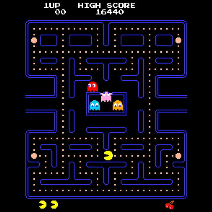 Fizz Creations PAC-MAN Plug & Play Retro Gaming Arcade Game Wireless Controller Included HDMI Cable