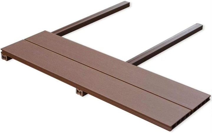 Festnight Terrassenplatten 400 x 15 cm 24er Spar Set für 15m² Anthrazit in Holzoptik für Garten Balk