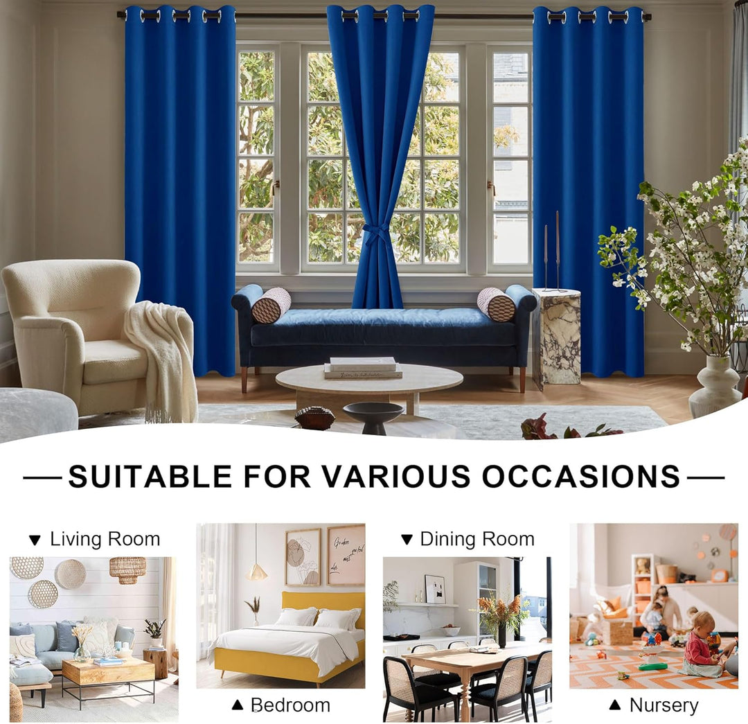 DWCN Vorhang Blickdicht Verdunkelungsgardinen mit Ösen 2 Stücke Thermogardine für Wohnzimmer,Schlafz