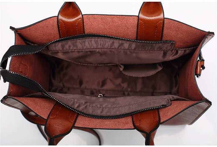 DEERWORD Damen Henkeltaschen Damenhandtaschen Frau Handtaschen Klein PU-Leder Tote Schultertaschen B