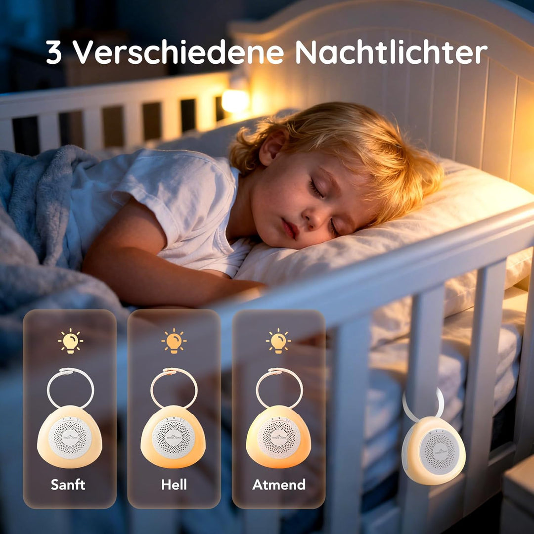 Easy@Home Mini-Gerät mit weissem Rauschen, für Babys, Erwachsene, Kinder, Schlaf, 30 beruhigende Ger