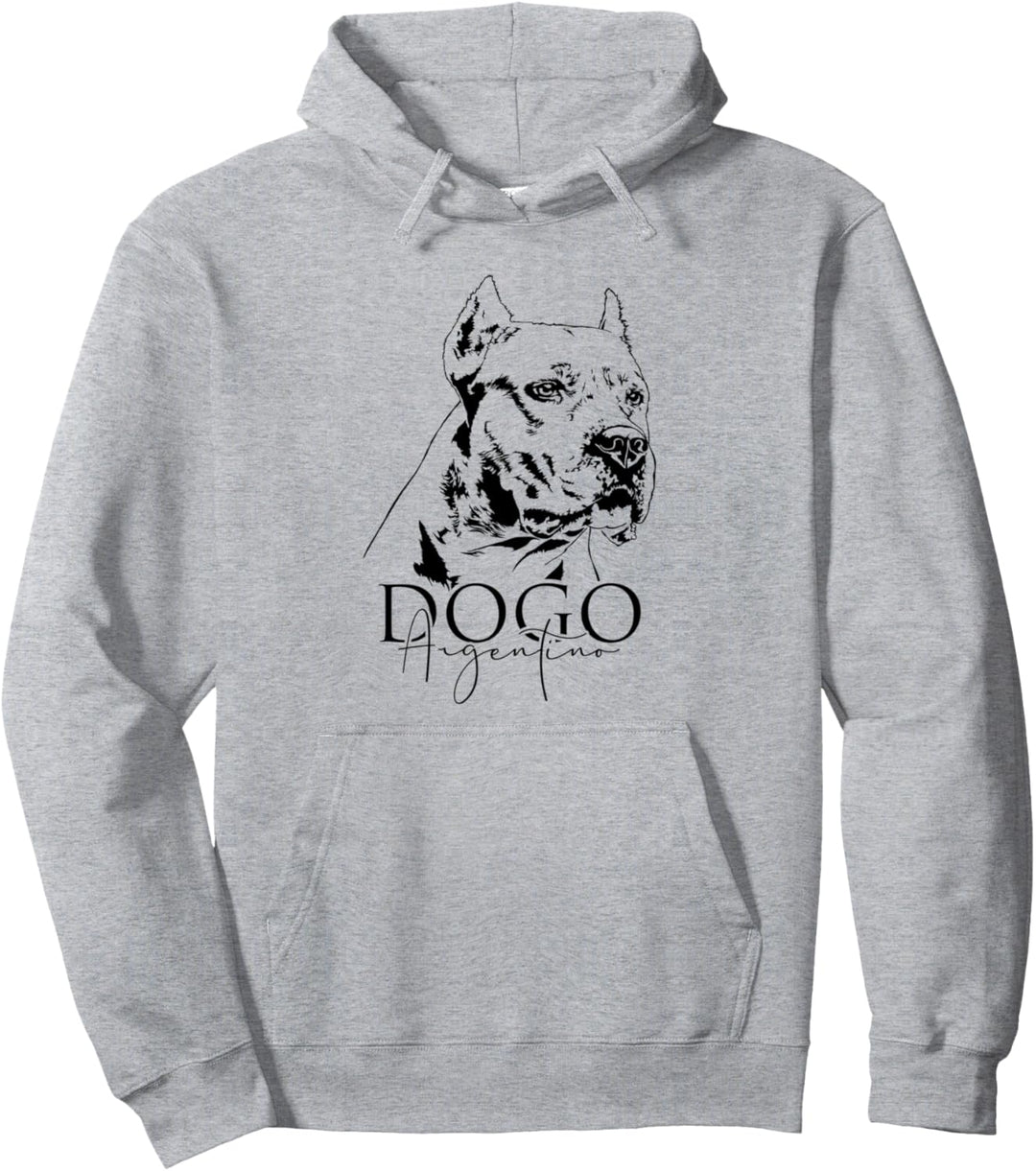 Dogo Argentino Hund Hunde Portrait Hundeportrait Hunde Pullover Hoodie
