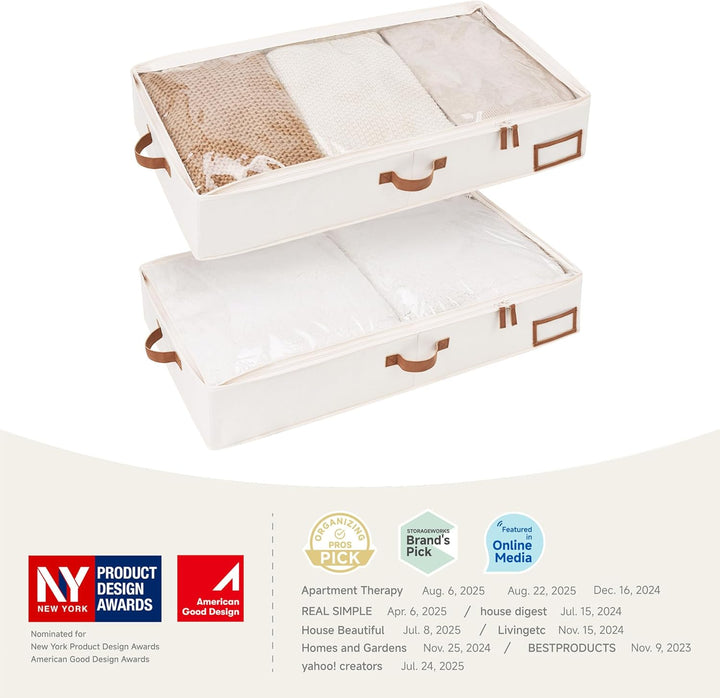 StorageWorks Aufbewahrungsboxen unter dem Bett, grosse Unterbett Aufbewahrung mit Deckel, robuste St
