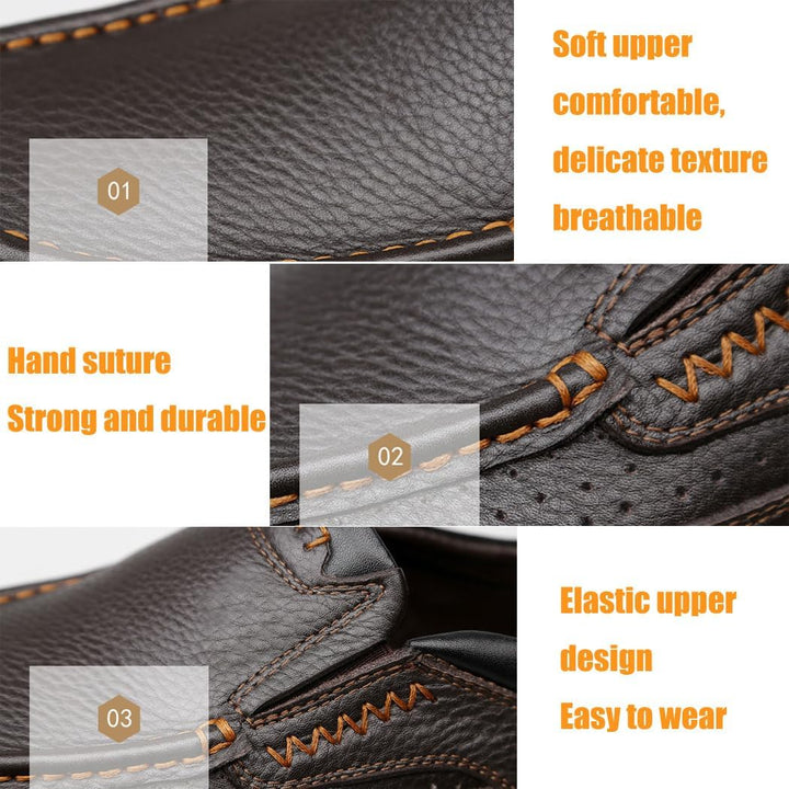 WNUKATO Herren Freizeitschuhe Business Casual Lederschuhe Bequeme Herrenschuhe 9088 39 EU Schwarz 3,