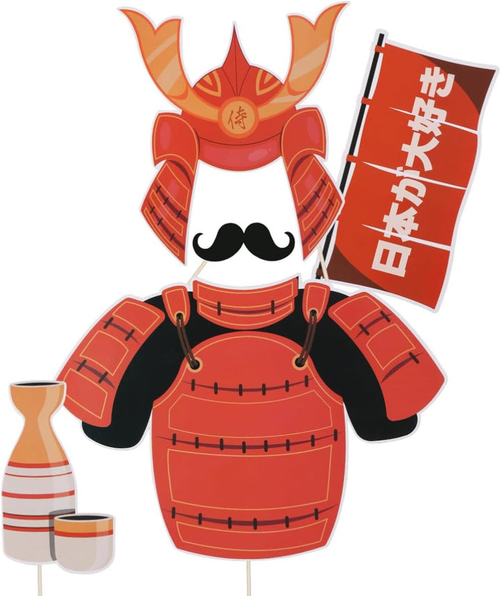 Amosfun Japanische Party Foto Requisiten Set 20 Stück Selfie Zubehör Handgehaltene Fotobooth Props F