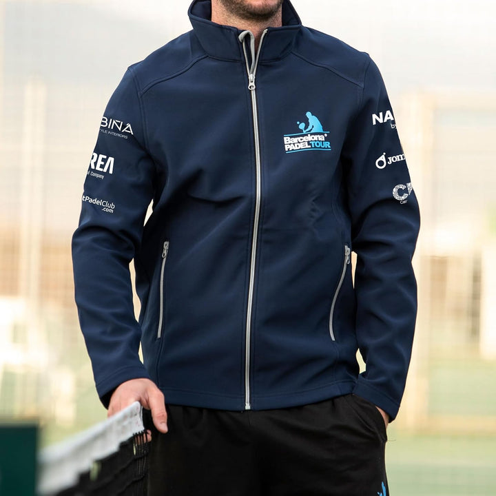 Barcelona Padel Tour - Wasserdichte Herren Softshell Jacke mit Reissverschluss und Padel - Sportbekl