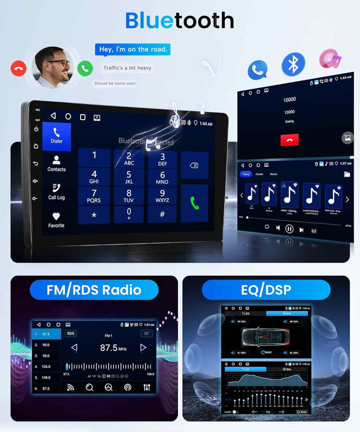4G+64G Rimoody 9'' Autoradio Android für Peugeot 207 2006-2015 mit Wireless Carplay Android Auto Tou