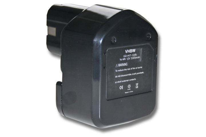 vhbw 1x Akku kompatibel mit Hitachi WR12DM2, WR 12DM2, WR12DMR, WR 12DMR Elektrowerkzeug (3300 mAh,
